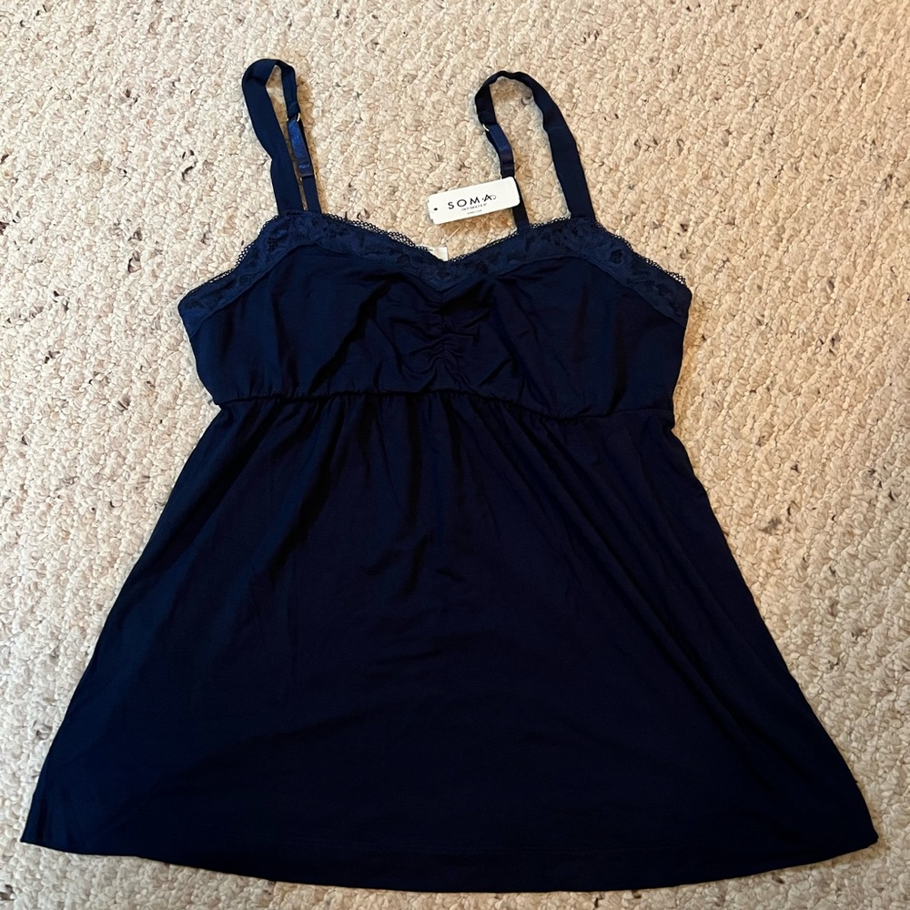 Navy soma cool nights soft support sleep tank M